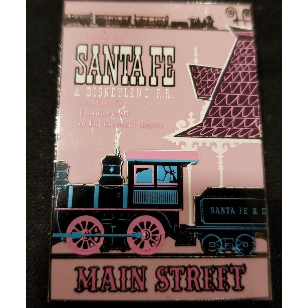 Disney Pin Santa Fe Railroad Train 23381 Framed Attraction Poster DLR LE 1500